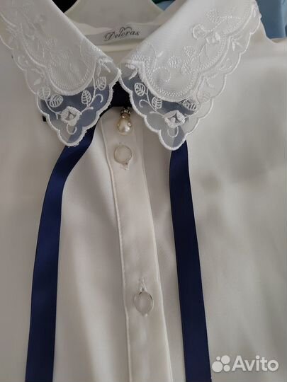 Блузка молочного цвета Deloras б/у, размер 164