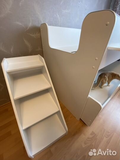 Двухъярусная кровать для детей выкатная Легенда