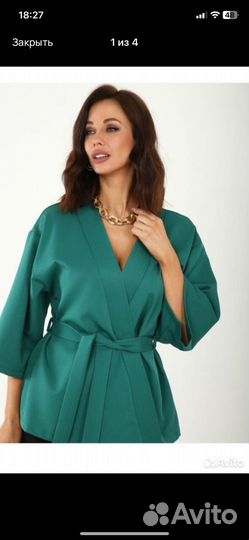 Пиджак кимоно удлиненный