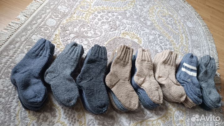 Носки шерстяные вязаные