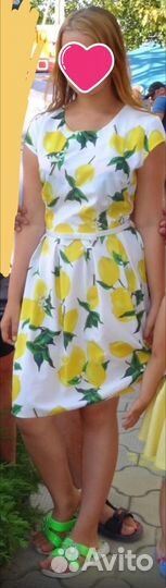 Платье с лимонами