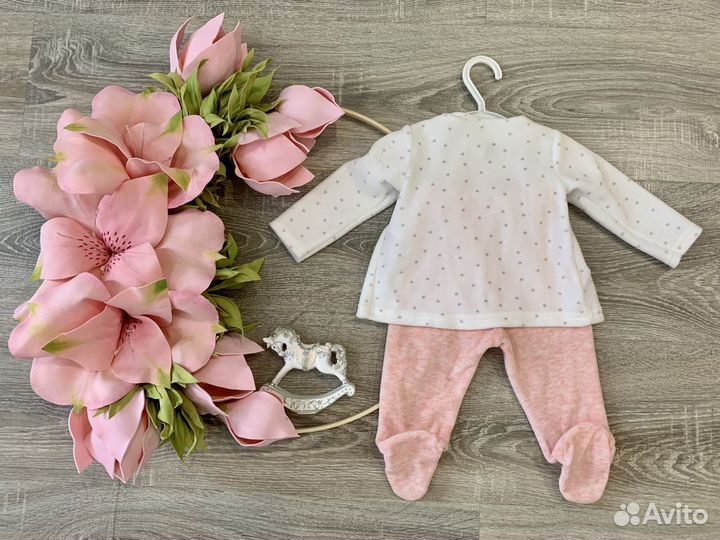 Велюровый комплект для малышки