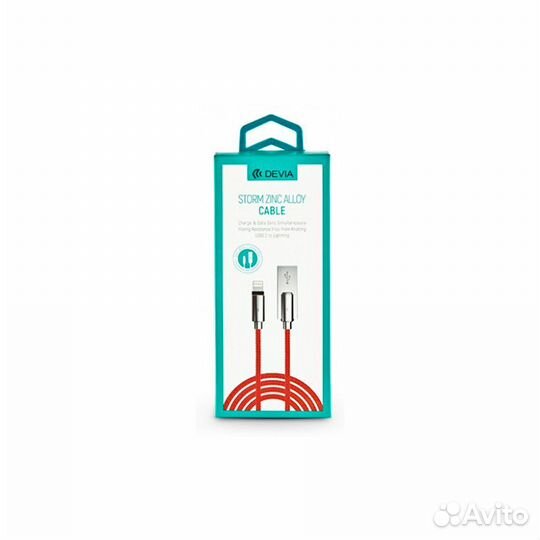 Кабель Devia Storm Zinc Alloy Lightning - Red