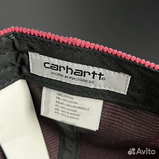 Кепка carhartt вельветовая бордо