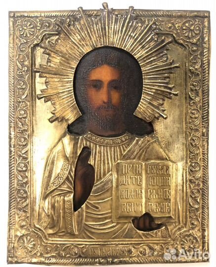 Икона. Господь Вседержитель. В киоте 19 век