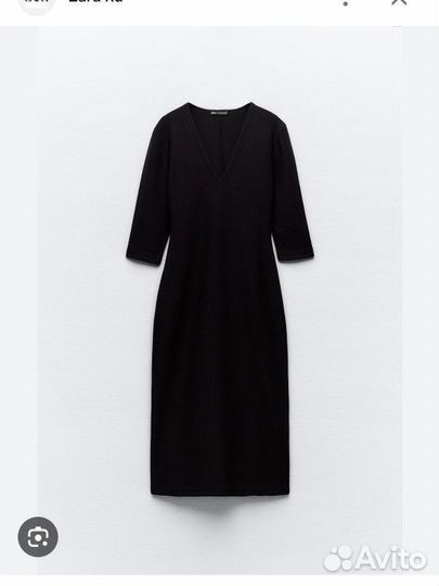 Платье zara Xs креп