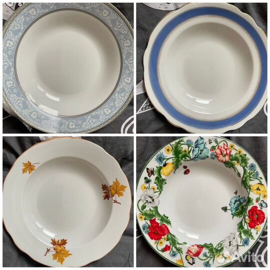 Талерки фарбор суповые большие 24 см СССР