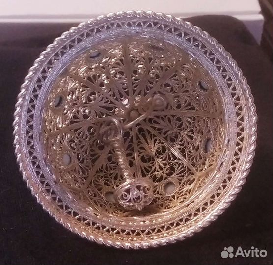 Колокольчик Ювелирный из Скани с Финифтью Серебро