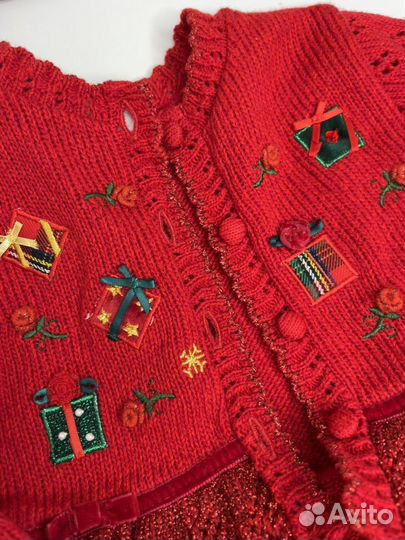 Новогодний кардиган 86-92