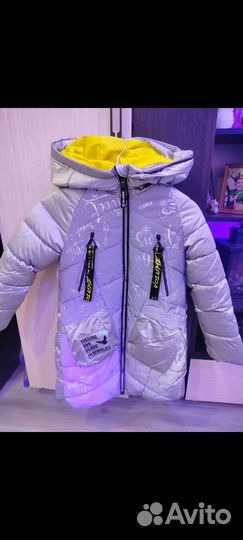 Пальто для девочки 128-134