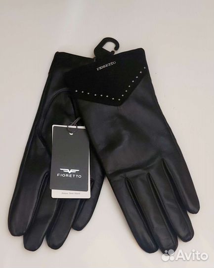 Перчатки женские кожаные