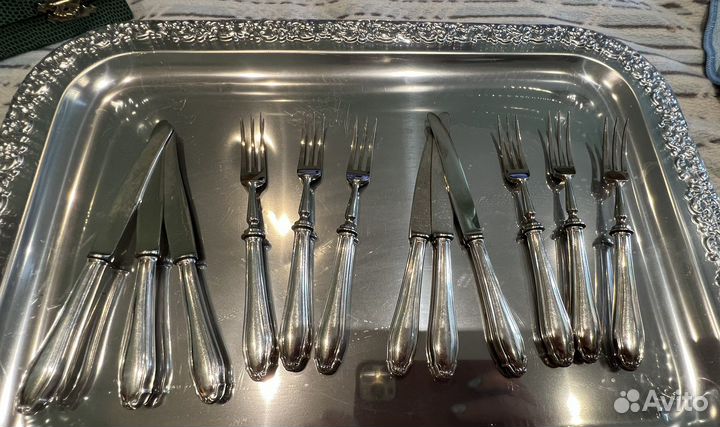 Приборы десертные серебрянные