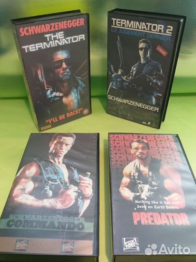 VHS топ фильмы Арнольд Шварценеггер Видеокассеты