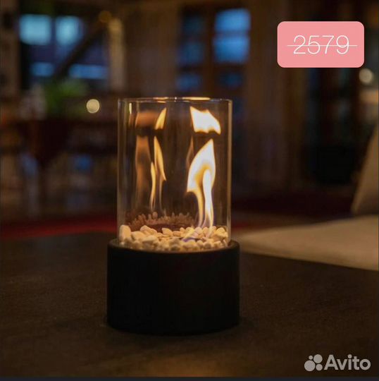 Декоративный биокамин настольный для дома и офиса