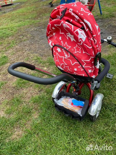 Велосипед детский трехколесный с ручкой