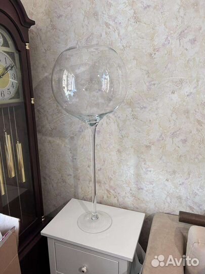 Ваза стеклянная высокая 104 см