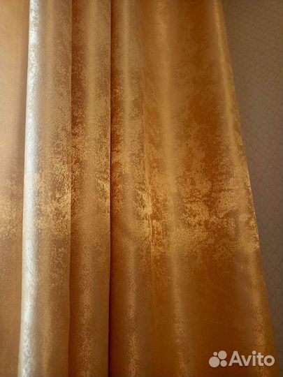 Шторы 140 на 280 золотой цвет