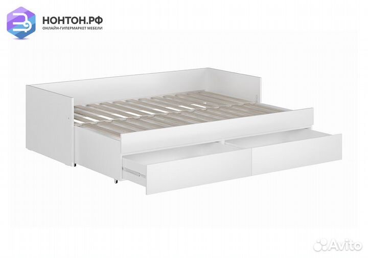 Кровать раздвижная Кастор белая