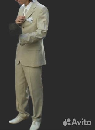 Костюм мужской классический светлый летний Турция