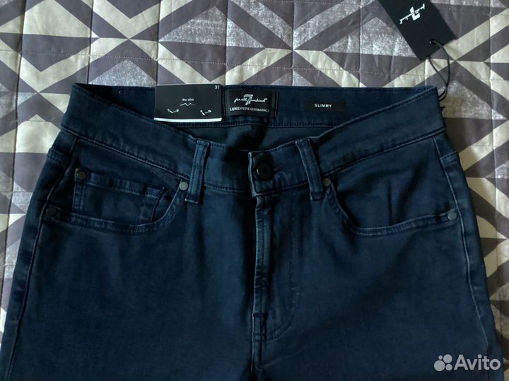 7 for all mankind 33 темносиние джинсы