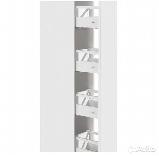 UP колонна с бутылочницей, правая, белый глянец