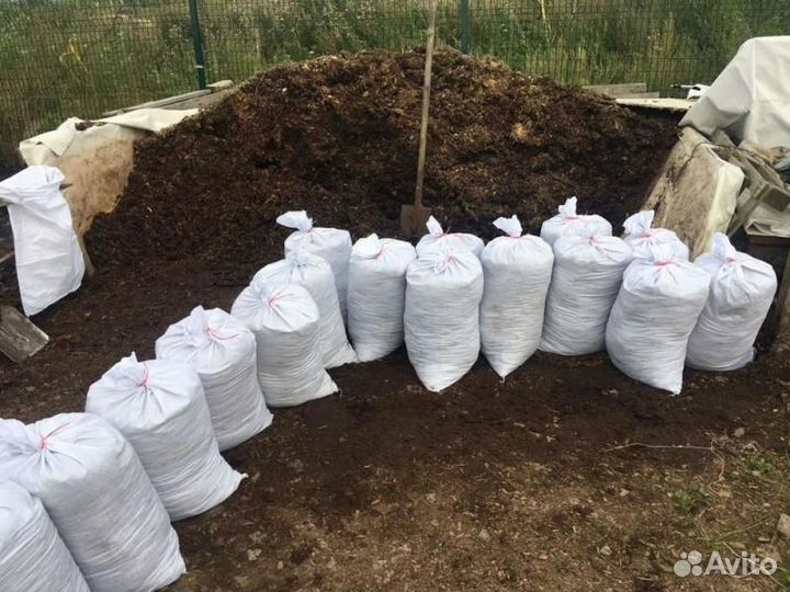 Конский навоз, перегной в мешках с доставкой