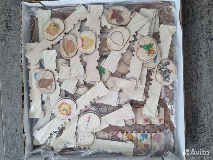 Занимательная азбука из дерева (раскраска)