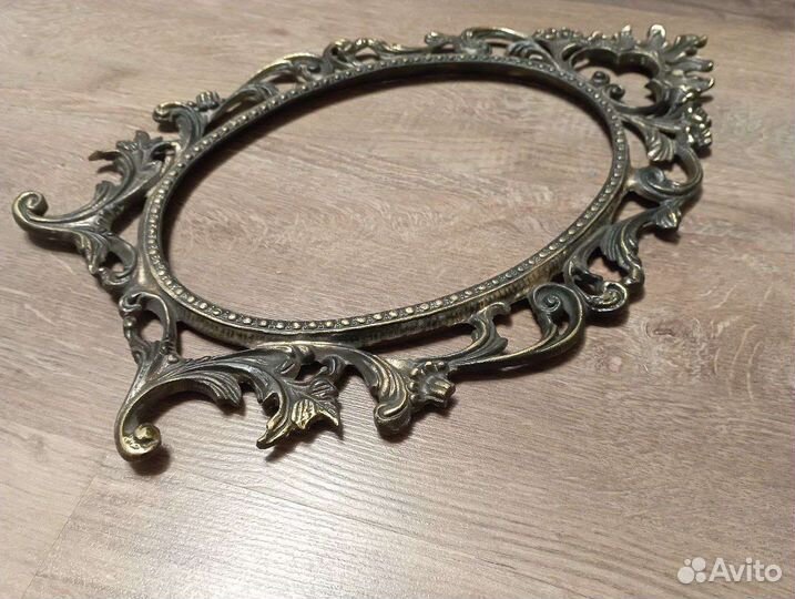 Винтажная бронзовая рамка для фото или зеркала