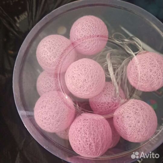 Гирлянда хлопковые шары