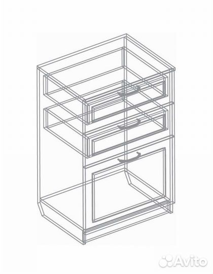 Тумба для обува с ящиками Александрия па-05