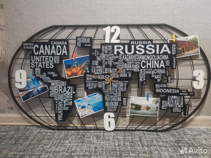 Часы Карта мира