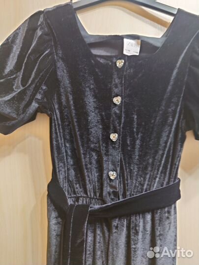 Комбинезон zara р.140 бархатный нарядный
