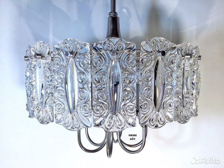 Люстра хрустальная редкая на 6 ламп СССР 80-е гг