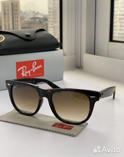 Очки ray ban wayfarer 54 коричневые