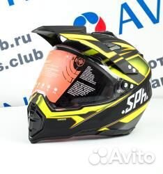 Шлем мотард Spark (Matt Black/Green, S)