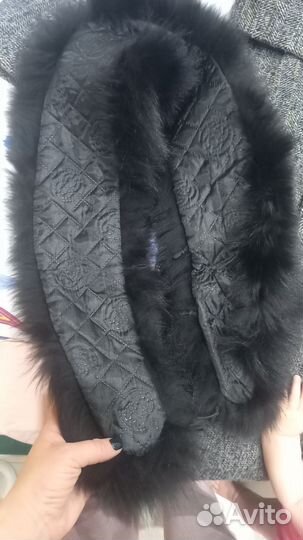 Пальто зимнее шерсть с мехом