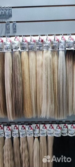 Волосы для наращивания натуральные 60 см люкс
