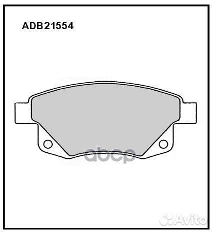 Колодки тормозные дисковые зад LCV ADB21554