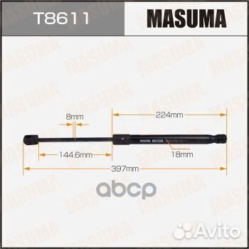 Упор газовый багажника masuma, L397mm (1/40)