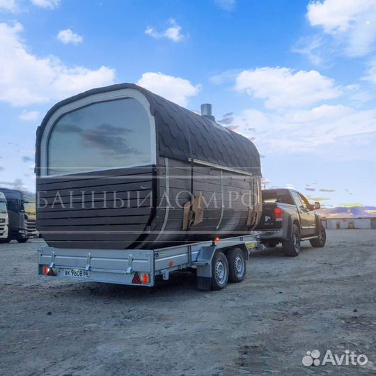 Готовая баня Квадро-Бочка