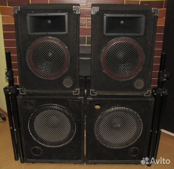 Колонки Pro 1760W 4шт Акустика Bravy C-Mark Стойки