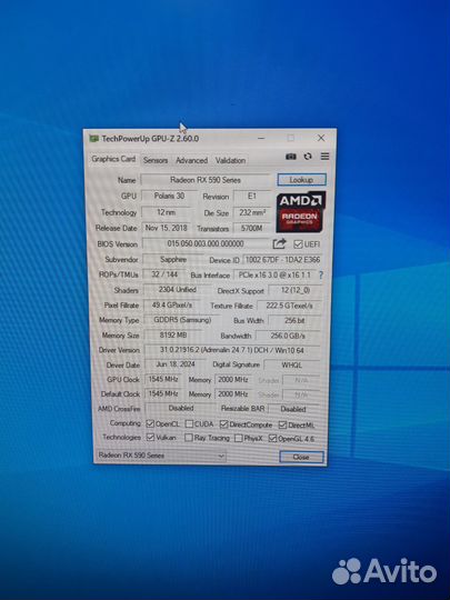 Sapphire Nitro RX590