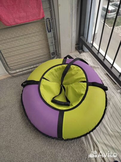 Тюбинг-ватрушка зимняя