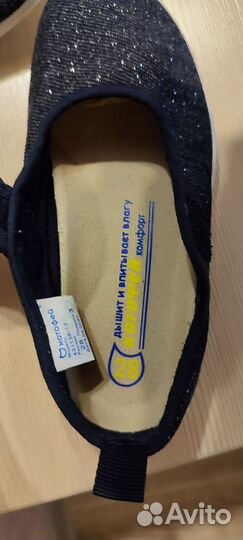 Туфли текстильные 28 р-р, девочка