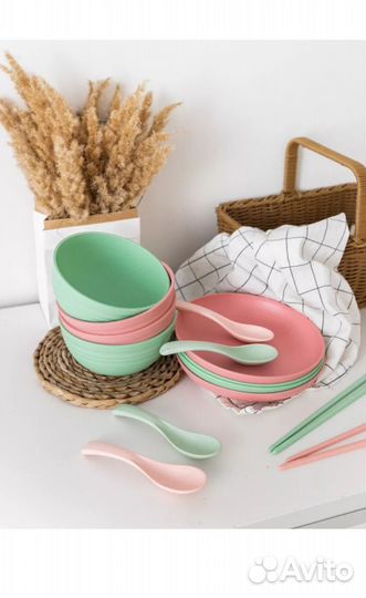 Набор многоразовой посуды, на 4 персоны