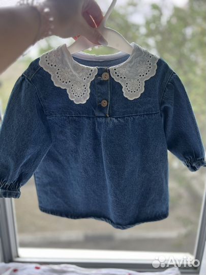 Платье джинсовое для девочки 86