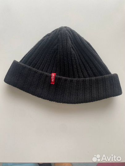 Мужская шапка levis черная бини