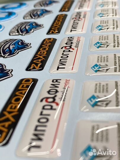 Печать объемных стикеров со смолой 3D