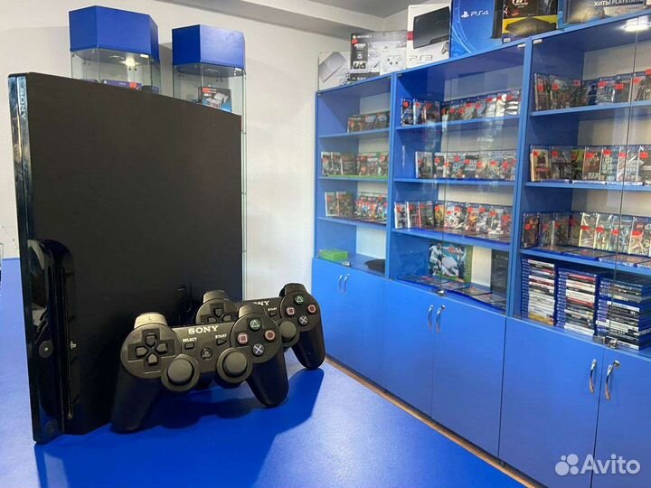 PS3 slim 500гб+много игр+2джоя+гарантия