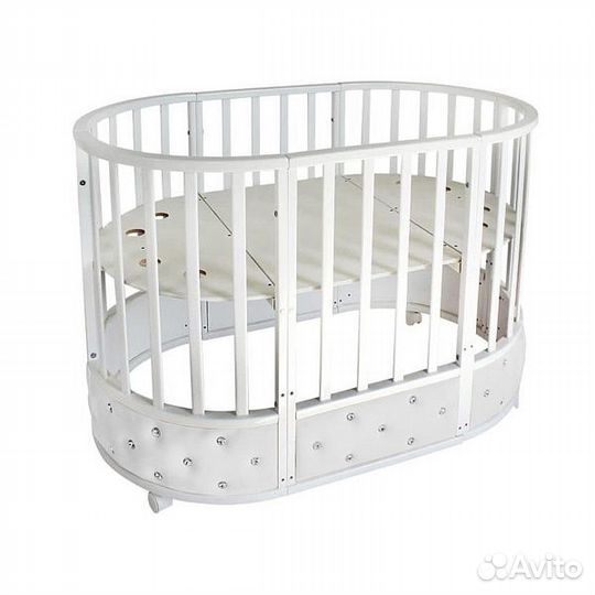 Детская кроватка трансформер круглая